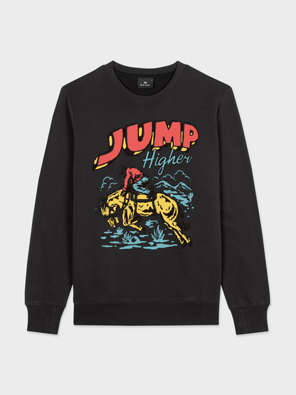 Men's Round Neck Casual Jump Printed Long Sleeve Sweatshirt