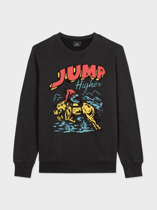 Men's Round Neck Casual Jump Printed Long Sleeve Sweatshirt