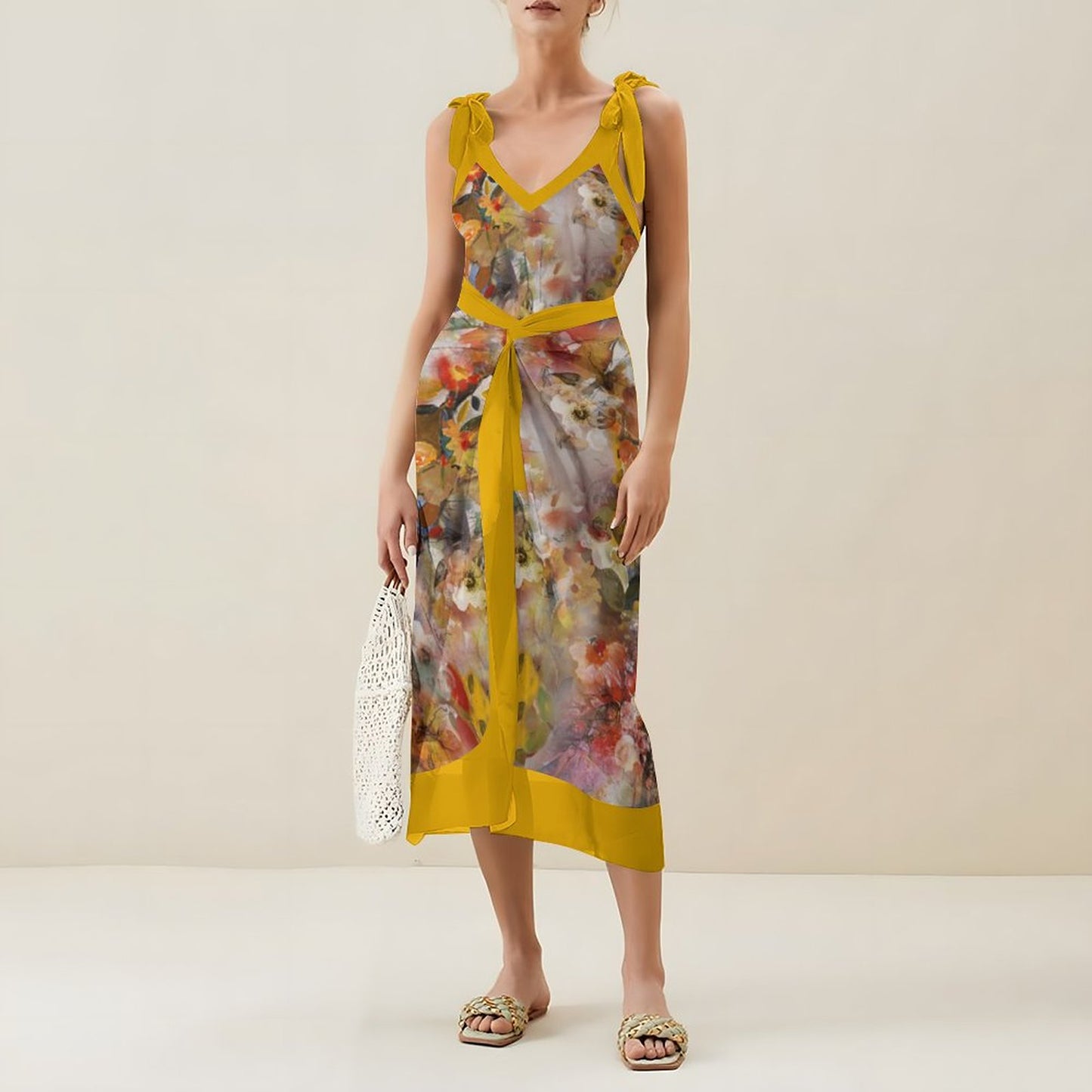 Casual Printed One-Piece Swimsuit And Cover Up 2305102698