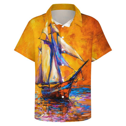 Men's Hawaiian Casual Short Sleeve Shirt 2306105393