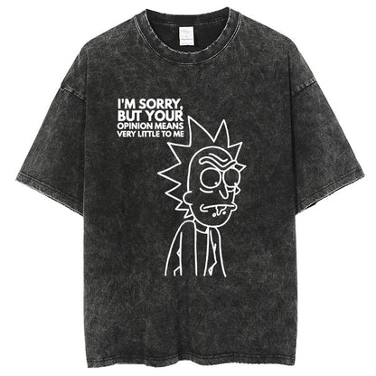 Unisex Vintage Solid Wash T-Shirts 2305103415