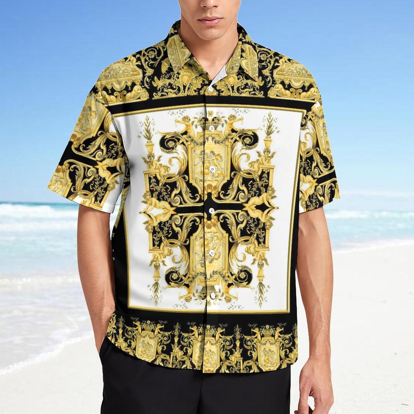 Men's Fashion Casual Printed Short Sleeve Shirts 2306101132
