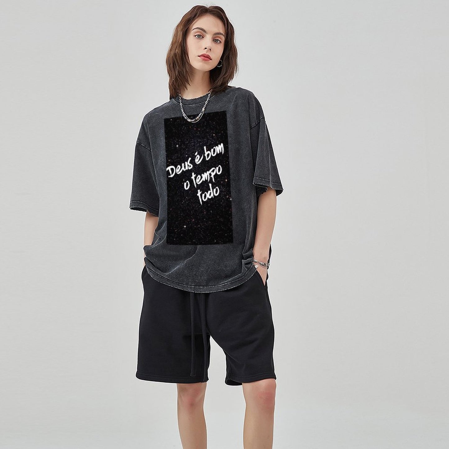 Unisex Vintage Solid Wash T-Shirts 2305103949