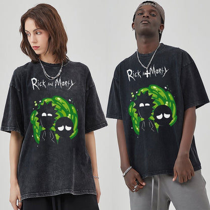 Unisex Vintage Solid Wash T-Shirts 2305103412