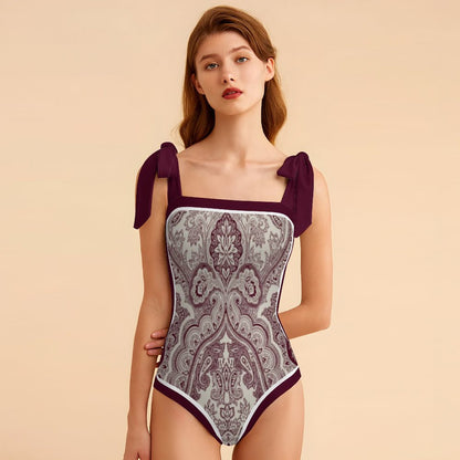 Fashion Printed One Piece Swimsuit And Cover Up 2305104542