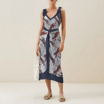 Casual Printed One-Piece Swimsuit And Cover Up 2305102883