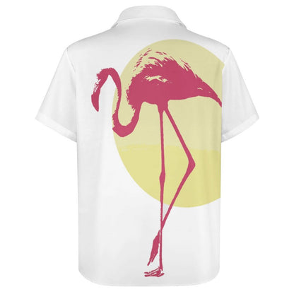 Men's Hawaiian Flamingo Print Vacation Shirt 2306101954