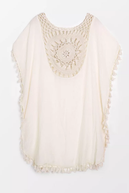 Dominique Crochet Tassel Trim Cover Up