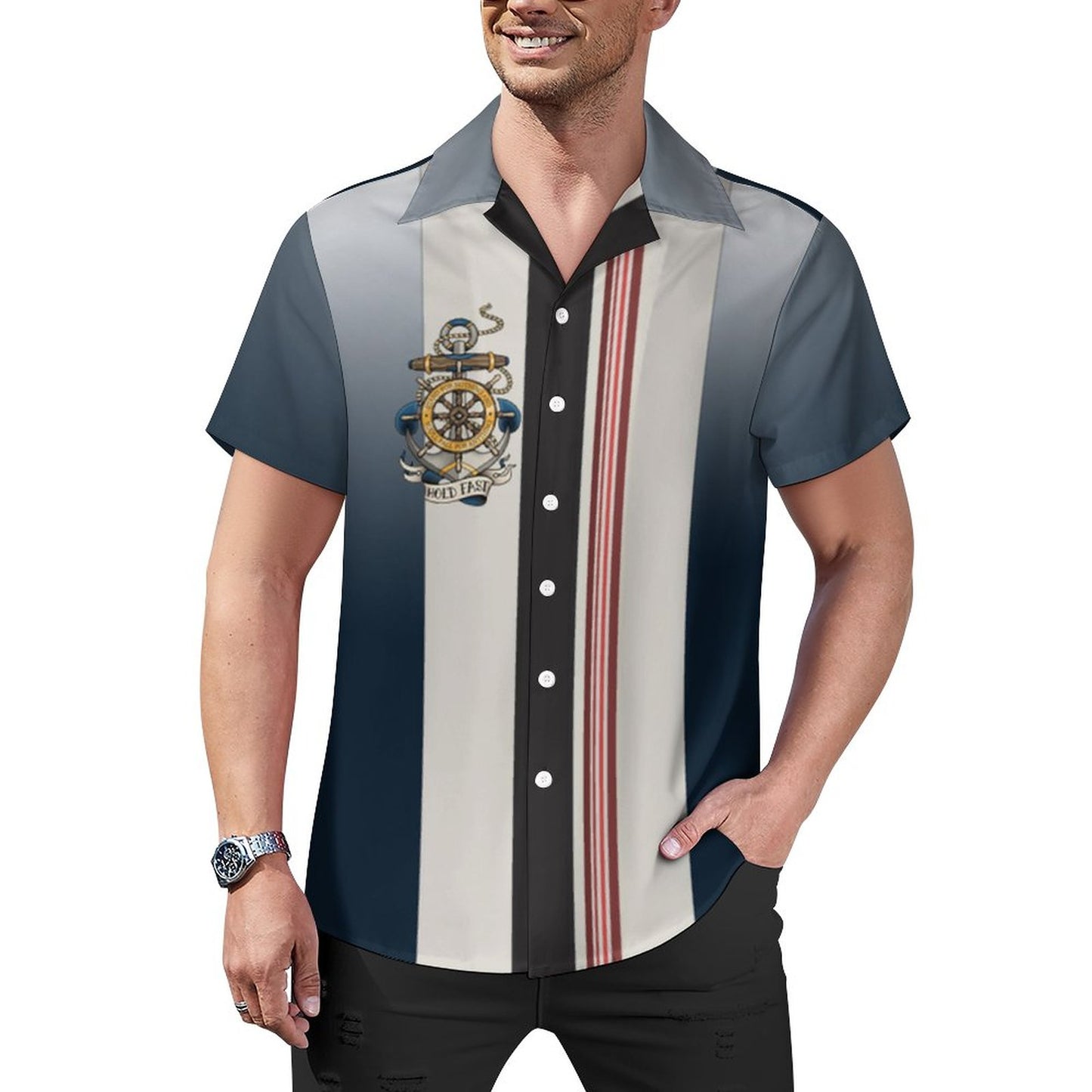 Men's Hawaiian Print Casual Shirt 2304107496