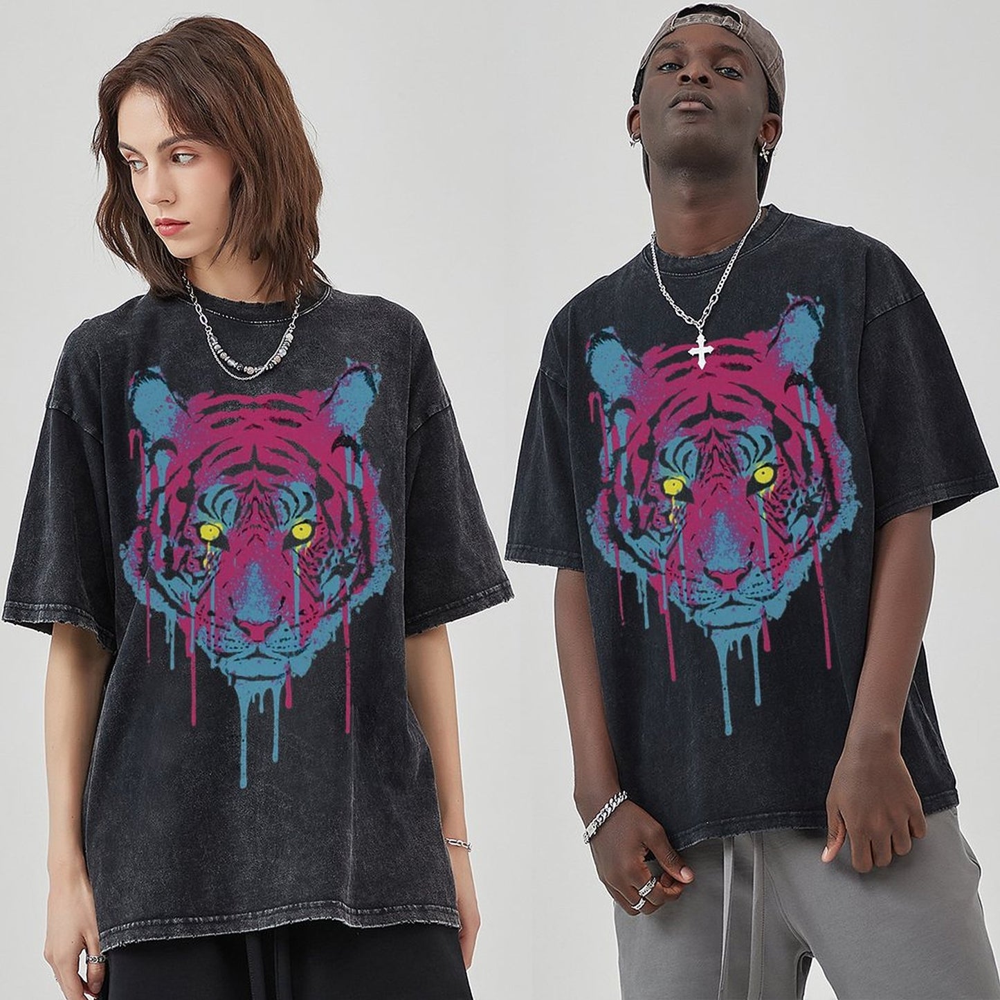 Unisex Vintage Solid Wash T-Shirts 2305101623