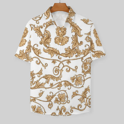 Men's Fashion Casual Printed Short Sleeve Shirts 2306100951