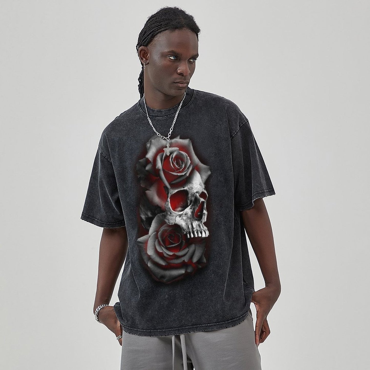 Unisex Vintage Solid Wash T-Shirts 2305104093