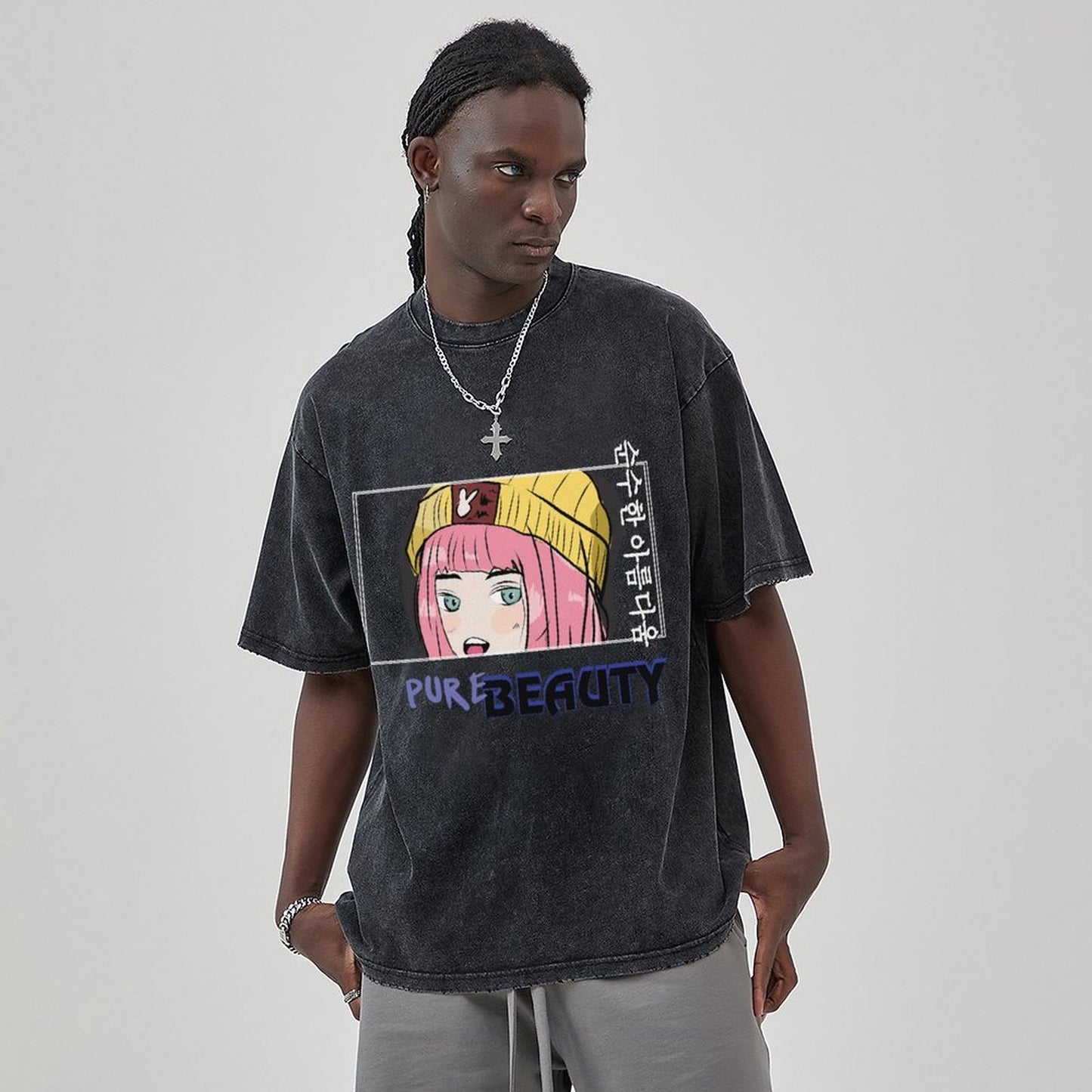 Unisex Vintage Solid Wash T-Shirts 2305103536