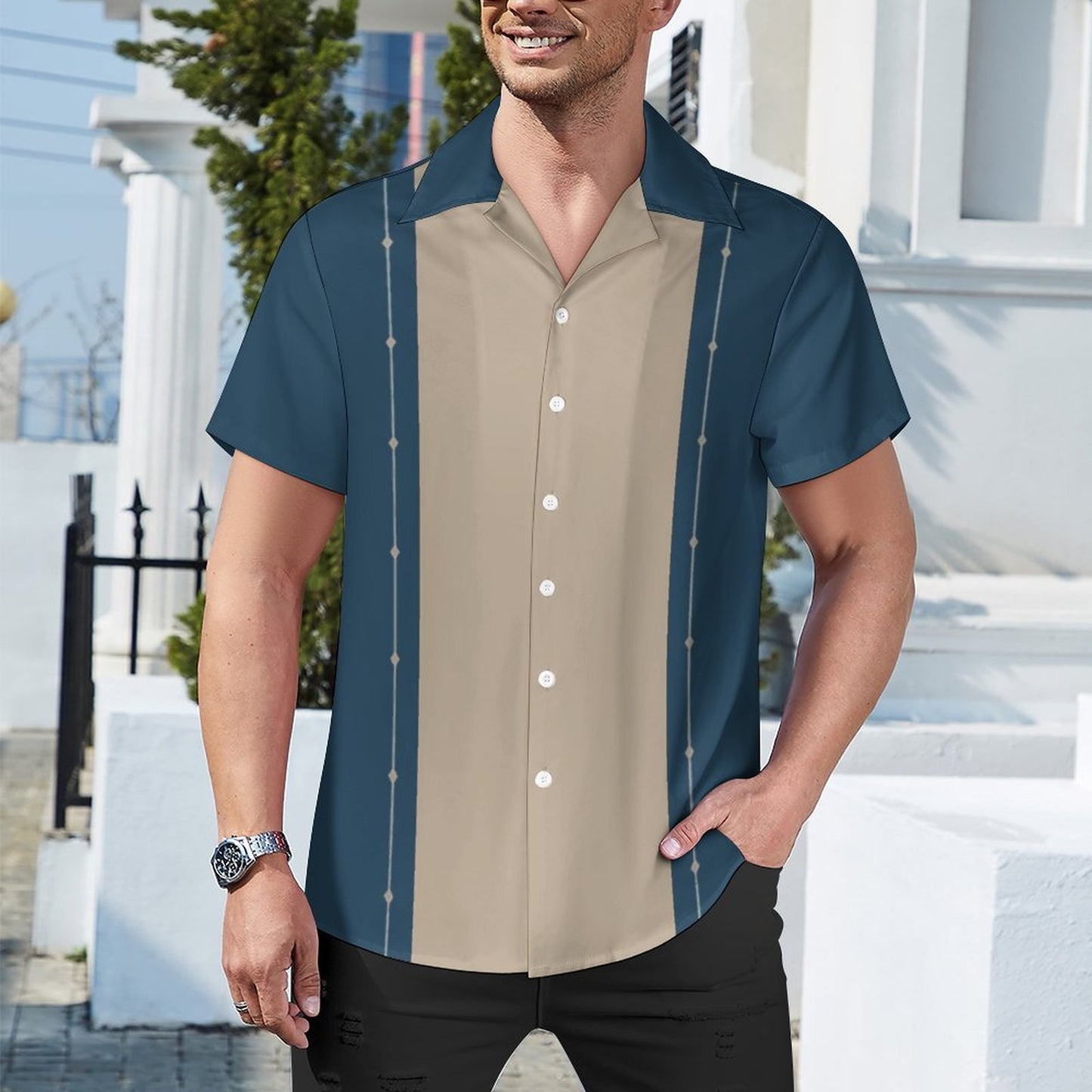 Men's Hawaiian Casual Short Sleeve Shirt 2305102249