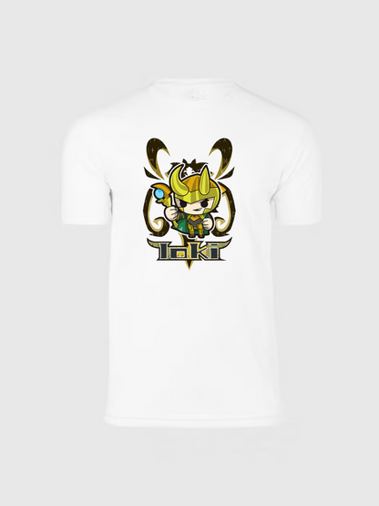 Men's Casual Little Loki Printed Round Neck Short Sleeve T-Shirt