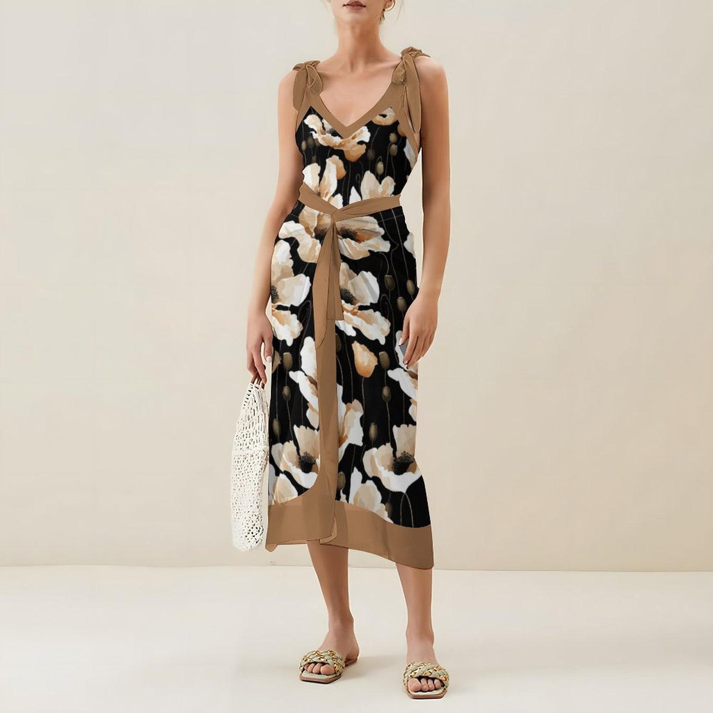 Casual Printed One-Piece Swimsuit And Cover Up 2305102672