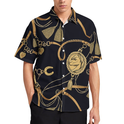 Men's Fashion Casual Printed Short Sleeve Shirts 2306100436