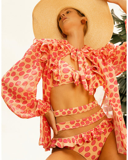 BOSSA FLUTTER SLEEVE BIKINI SET