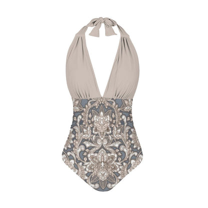 Casual Printed One Piece Swimsuit And Cover Up 2306102002