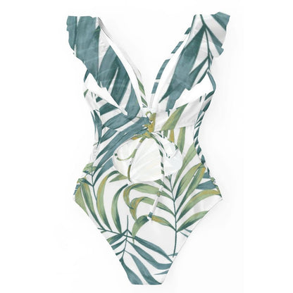 Casual Printed One Piece Swimsuit And Cover Up 2306101711