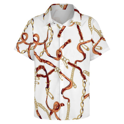 Men's Fashion Casual Printed Short Sleeve Shirts 2306100788