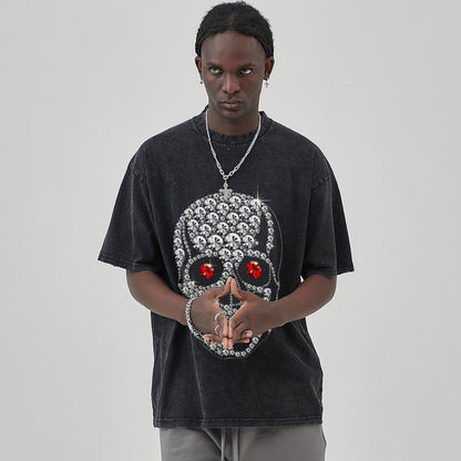 Unisex Vintage Solid Wash T-Shirts 2305104073