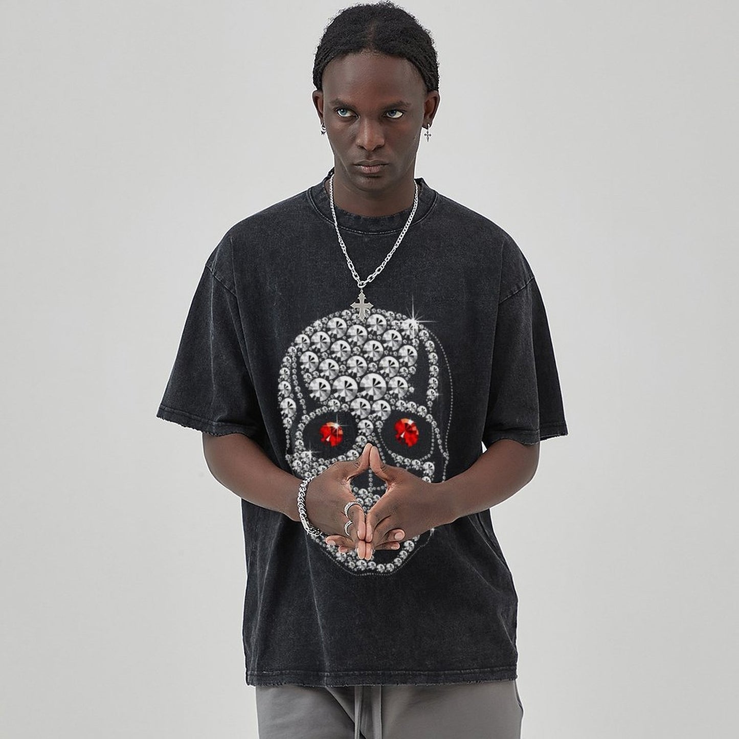 Unisex Vintage Solid Wash T-Shirts 2305104073