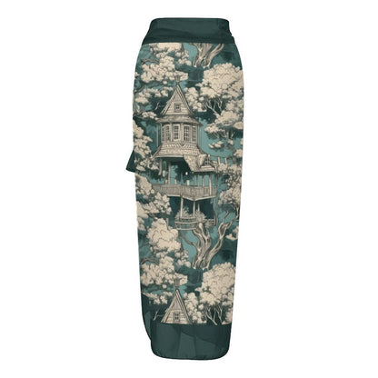 Casual Printed One-Piece Swimsuit And Cover Up 2305102460