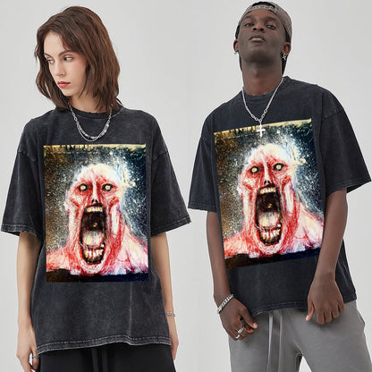 Unisex Vintage Solid Wash T-Shirts 2305104076