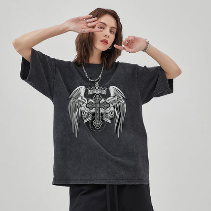 Unisex Vintage Solid Wash T-Shirts 2305101613