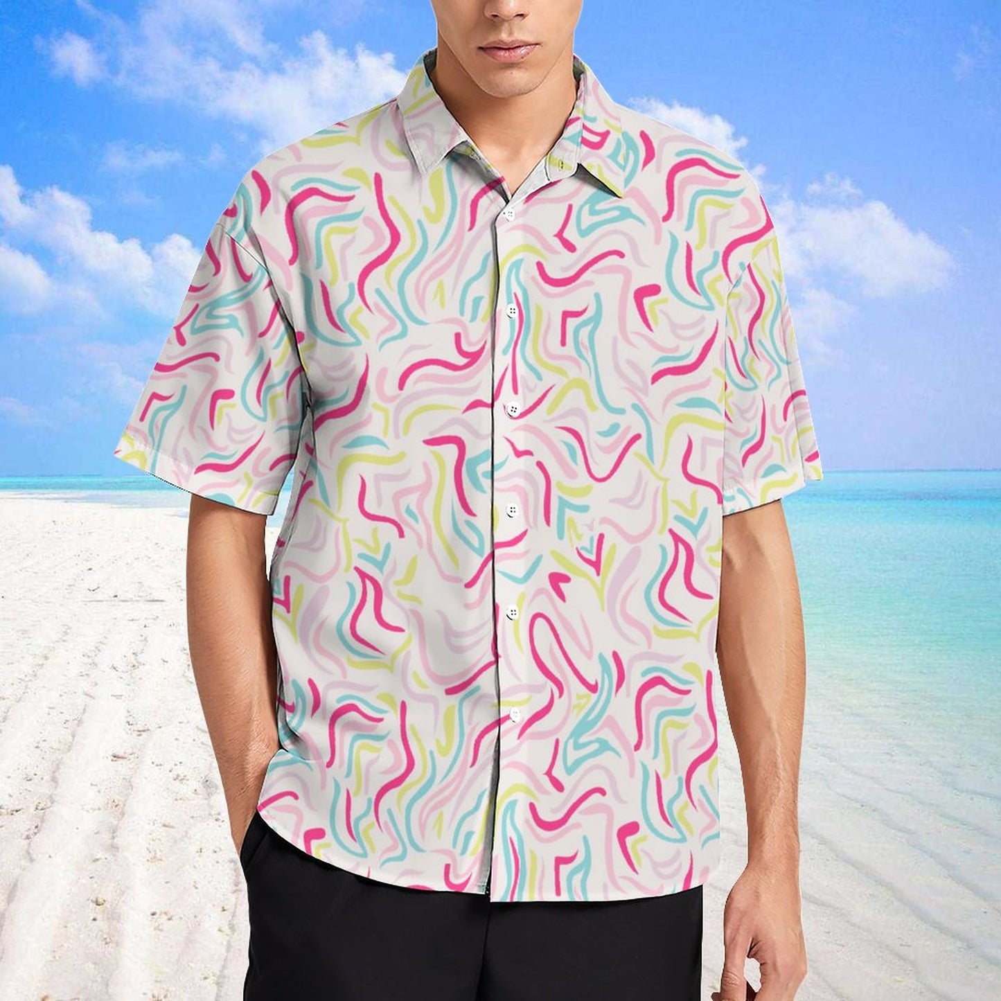 Men's Fashion Casual Printed Short Sleeve Shirts 2305107051