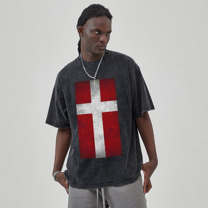 Unisex Vintage Solid Wash T-Shirts 2305103965