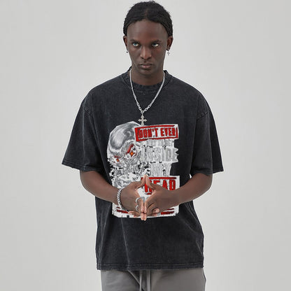Unisex Vintage Solid Wash T-Shirts 2305104072