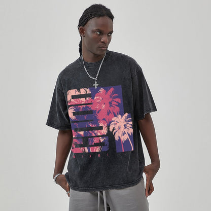 Unisex Vintage Solid Wash T-Shirts 2305101922