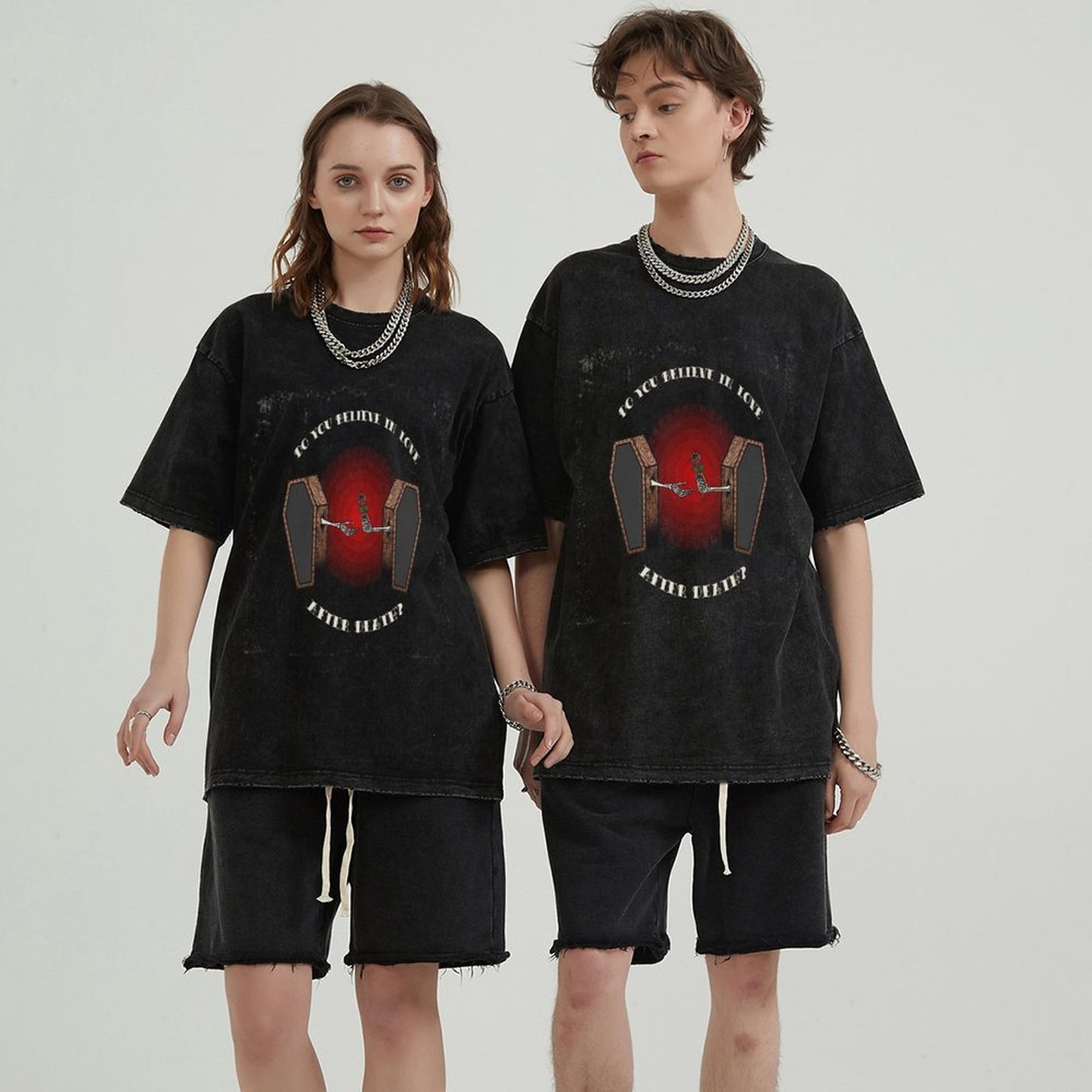 Unisex Vintage Solid Wash T-Shirts 2305102842