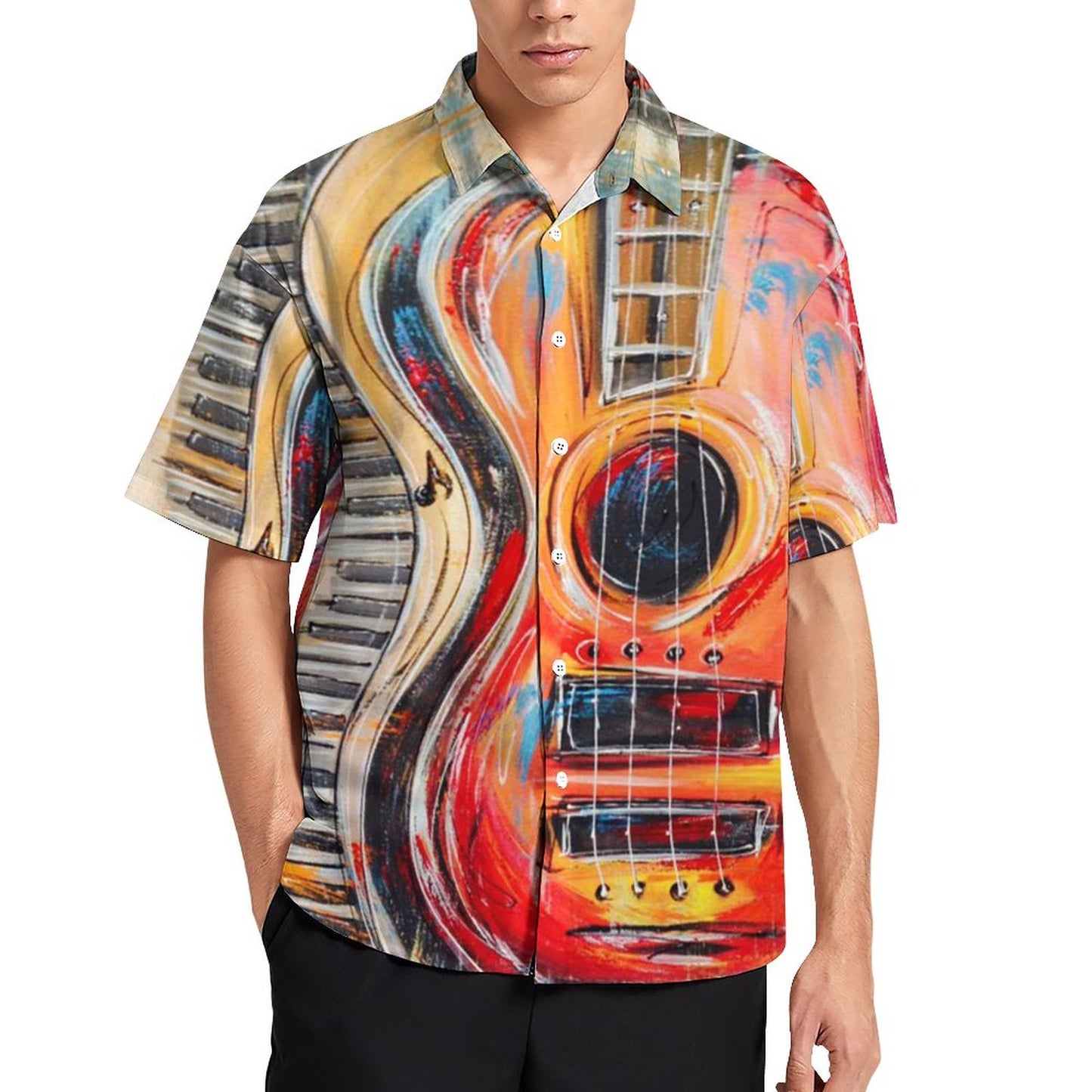 Men's Hawaiian Print Resort Shirt 2305102028