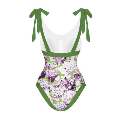 Casual Printed One-Piece Swimsuit And Cover Up 2305102666