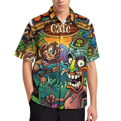 Men's Hawaiian Print Resort Shirt 2305101681