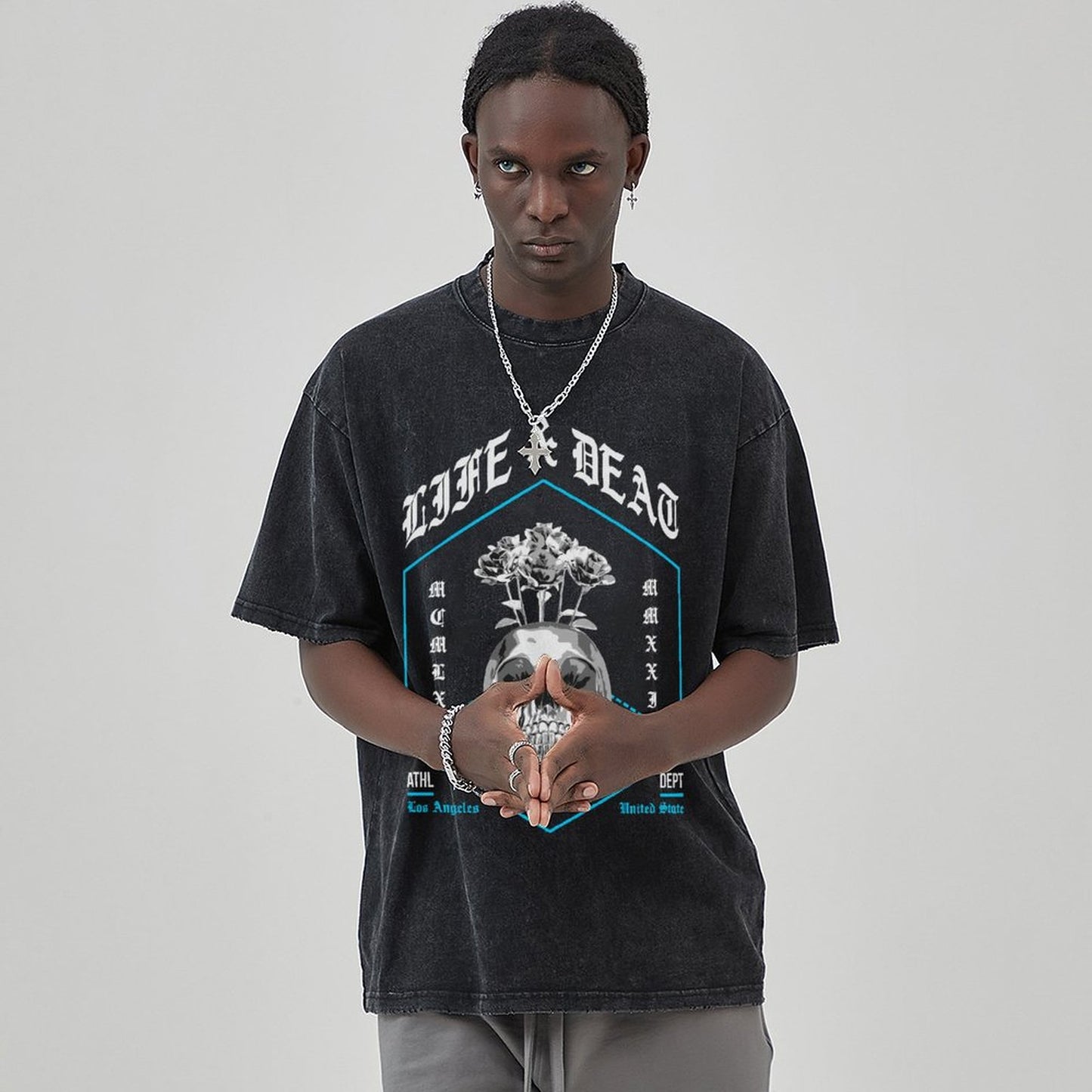 Unisex Vintage Solid Wash T-Shirts 2305102856