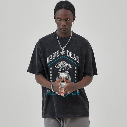 Unisex Vintage Solid Wash T-Shirts 2305102856