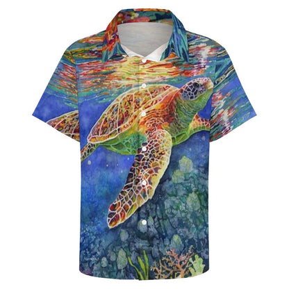 Men's Hawaiian Print Resort Shirt 2305101676