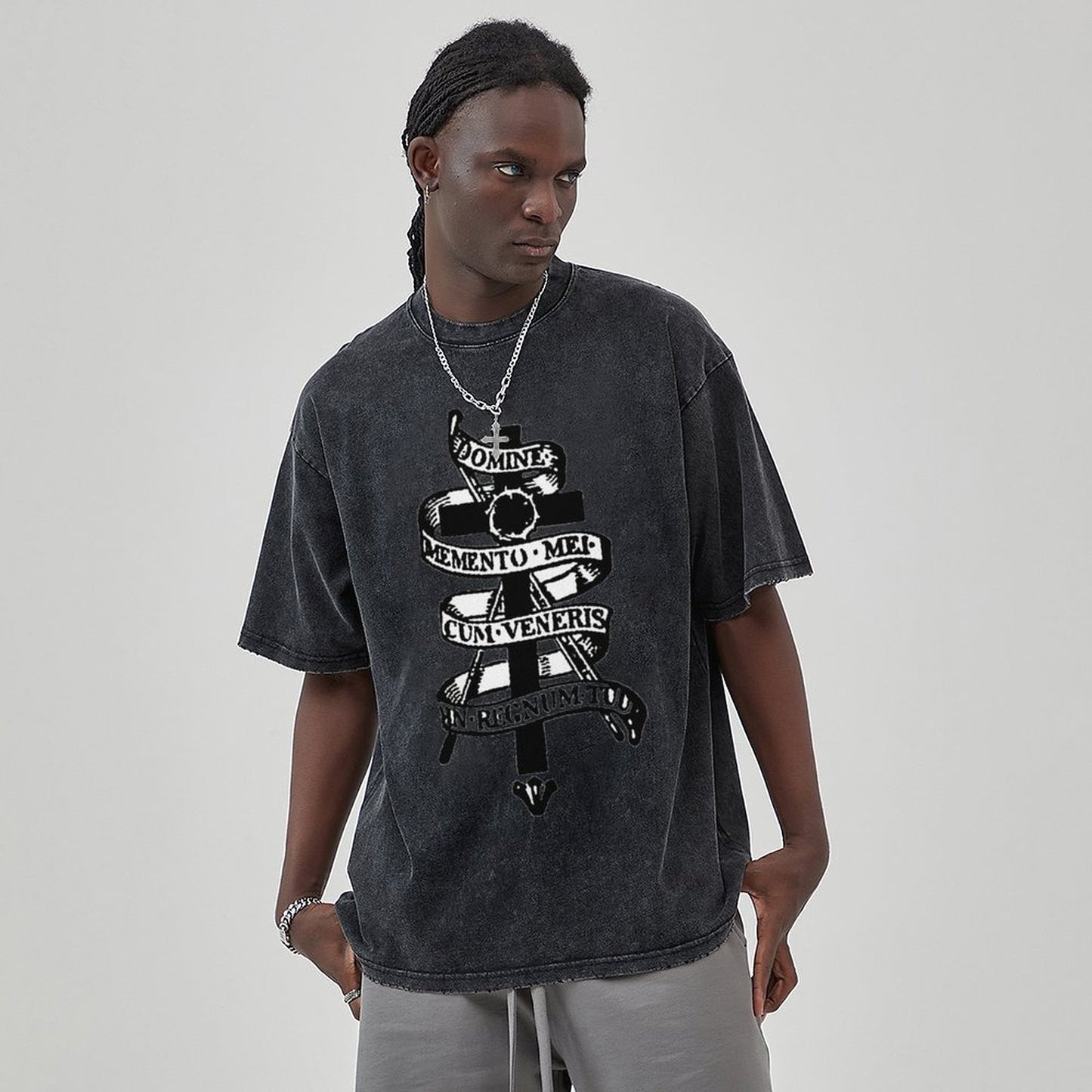 Unisex Vintage Solid Wash T-Shirts 2305103943