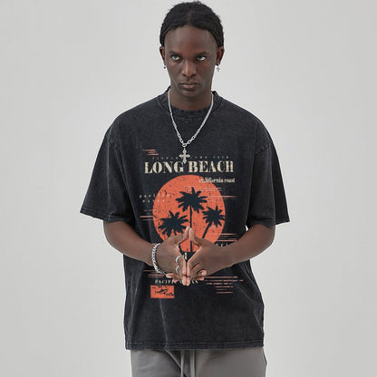 Unisex Vintage Solid Wash T-Shirts 2305101930