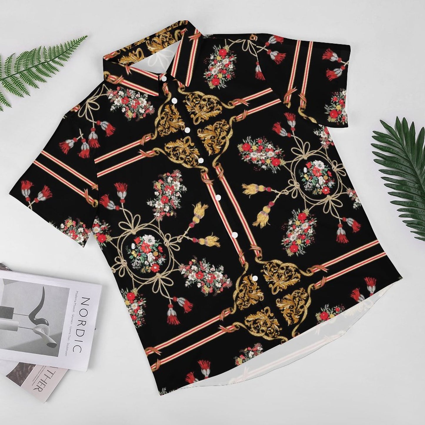 Men's Fashion Casual Printed Short Sleeve Shirts 2306100018