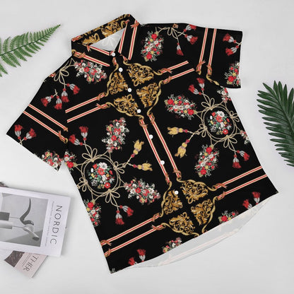Men's Fashion Casual Printed Short Sleeve Shirts 2306100018
