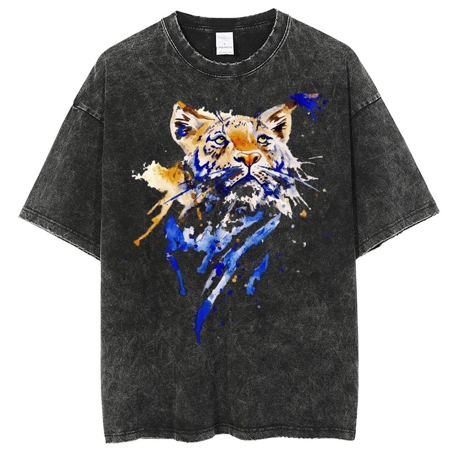 Mens Cotton Wash Solid T-Shirts Oversized Unisex Short Sleeve Streetwear Rap Hip Hop Basic Tee Tops 2305101619