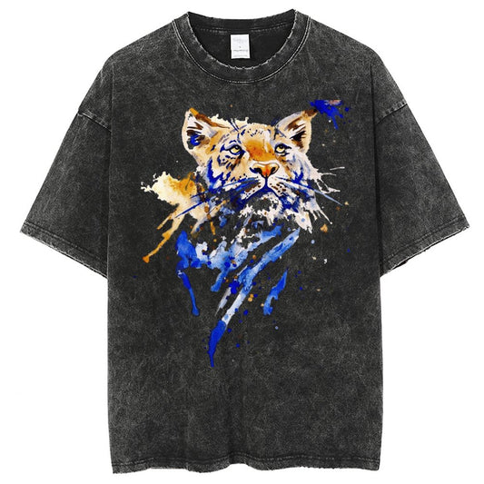 Mens Cotton Wash Solid T-Shirts Oversized Unisex Short Sleeve Streetwear Rap Hip Hop Basic Tee Tops 2305101619