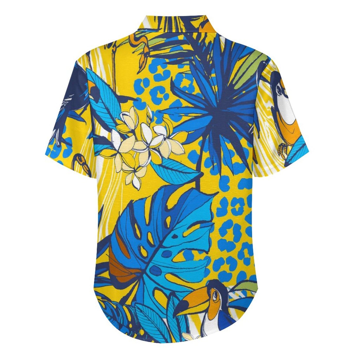 Men's Tropical Plant Print Vacation Hawaiian Shirt 2306104586