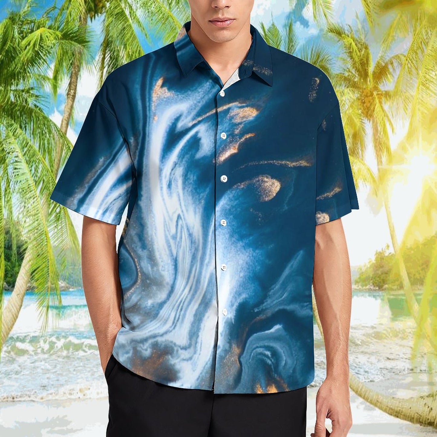 Men's Hawaiian Print Resort Shirt 2304109869