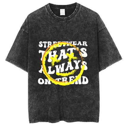 Unisex Vintage Solid Wash T-Shirts 2305101925